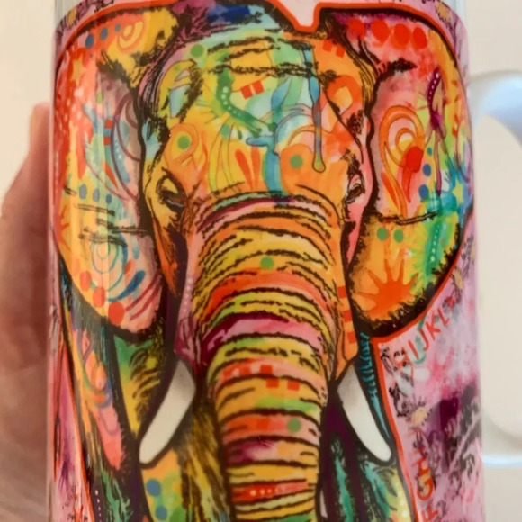 Dean Russo Boho Elephant Mug Art Coffee‎ Tea Cup - Picture 7 of 10